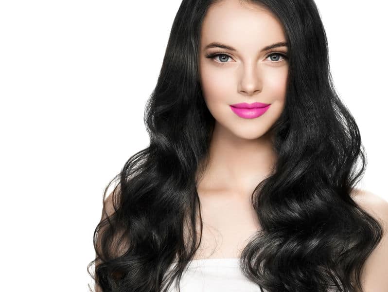 hair extensions, orlando best hair extensions, Beautiful brunette woman with eyelashes extension and long brune