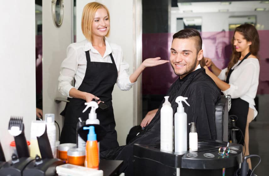 winter park hair salon, Woman hairdresser doing hairstyle