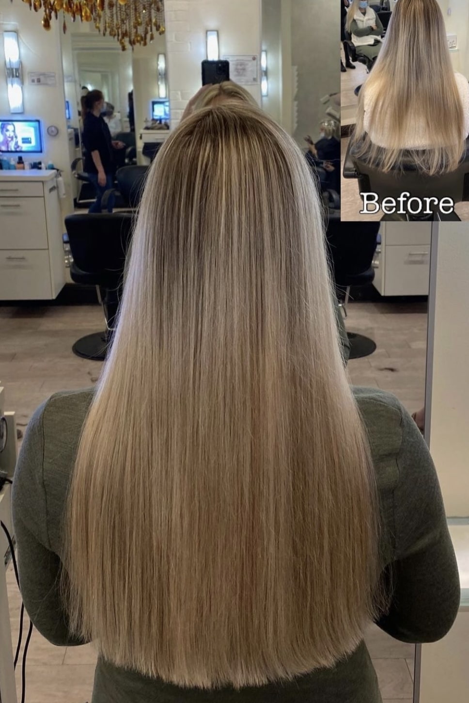 Invisible Bead Hair Extensions Schedule at Top Hair Salon in Winter Park