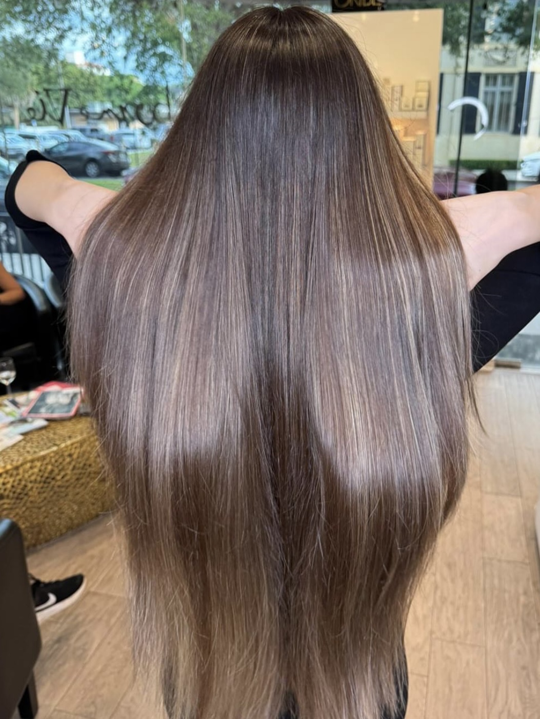 Silky smooth hair results at Bonne Vie hair salon in Winter Park FL