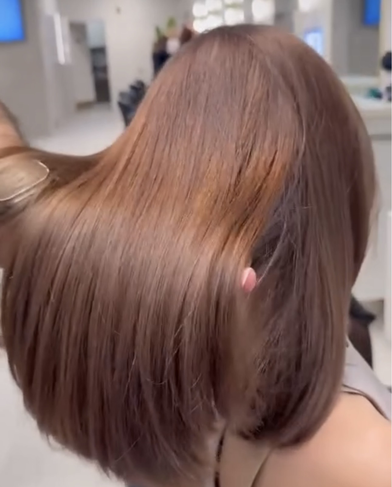 Brunette with copper new dropper hair color